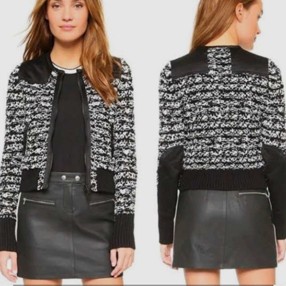 Rag & Bone Black and White Textured Blazer